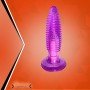 Purple Jelly Anal Vibrating Butt Plug With Suction Cup AD-024