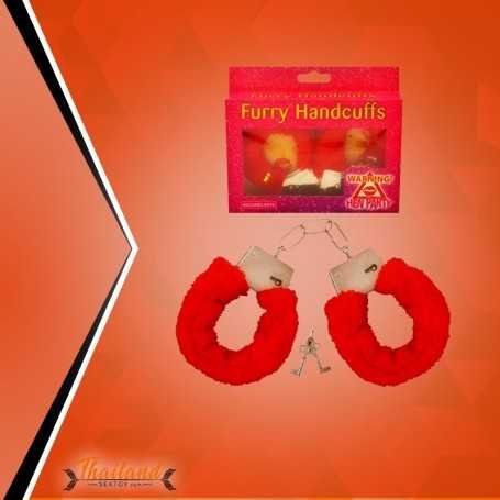 Fetish Fantasy Beginner's Furry Cuffs in Red BDSM-004