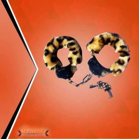 Fetish Fantasy Furry Cuffs in Leopard BDSM-005