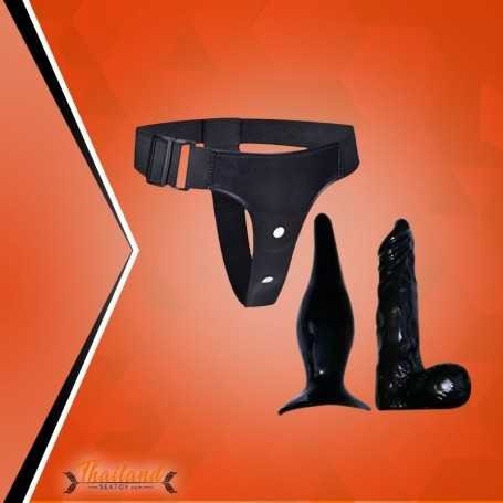 Strap-on Dildo With Anal Butt Plug SO-023