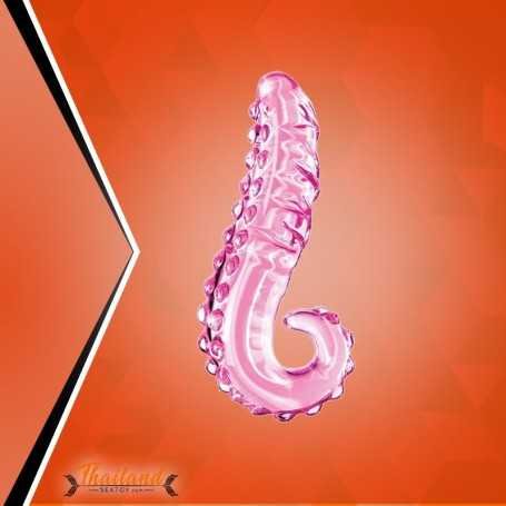 Kiss of Tongue Crystal Glass Dildo Anal Toy GD-002