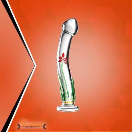Flower Crystal Glass Dildo Sex Toy GD-004