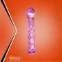 Dotted Purple Glass Dildo GD-006
