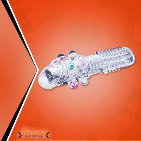 Male Cock Rings Penis Extension With Colourful Beads PES-022
