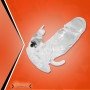 Triple Pleasure Vibrating Rabbit Penis Sleeve PES-028