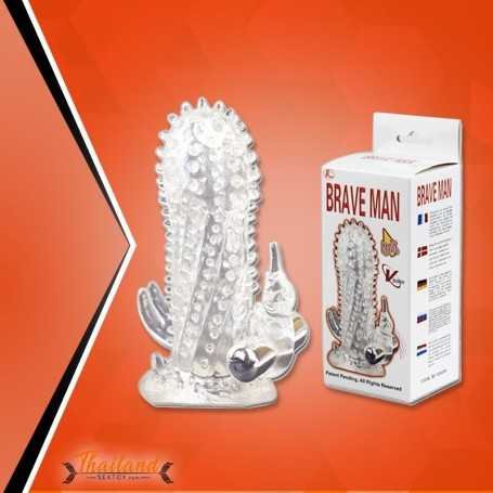 Sheath Rabbit Extender Penis with dots Brave Man PES-020