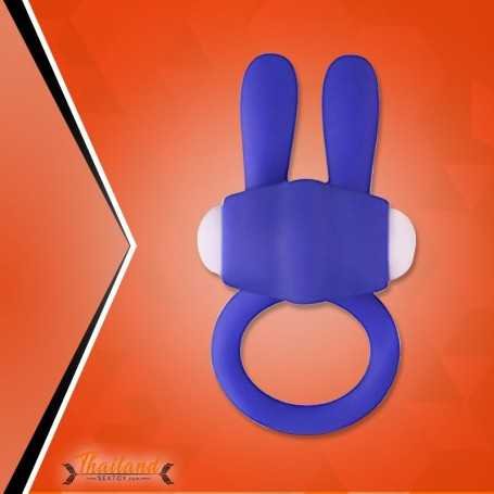 Kingfansion Mini Vibrating Rabbit Cock Ring (Blue) CR-017
