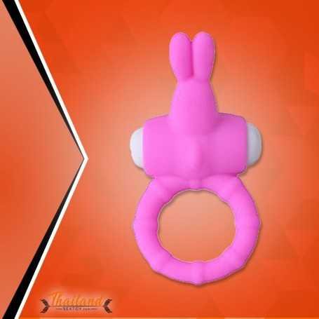 Rabbit Vibrating Penis Ring Blue Lolly CR-018