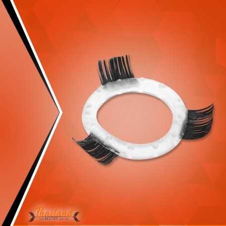 Transparent Hair Finger Fun Function Cock Ring CR-009