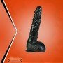 8 inch Black Realistic Non Vibrator With Suction Cup RSNV-018
